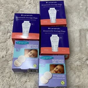 Lansinoh Breastmilk Storage and Gel Pads Set